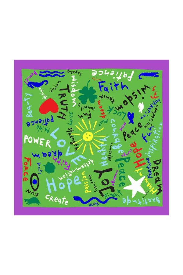 RIANNA + NINA Kakanias Scarf Joy Hope Dream Green