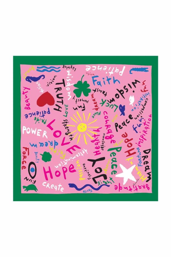 RIANNA + NINA Kakanias Scarf Joy Hope Dream Pink