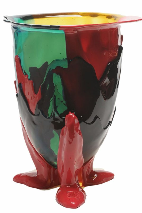 Corsi Amazonia Vase Emerald, Amber, Fuchsia