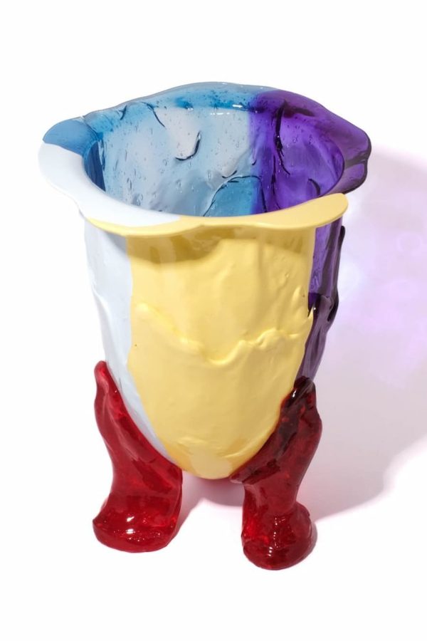 Corsi Amazonia Vase Extra Colour Light Blue, Purple, Pastel Blue, Pastel Yellow, Clear Red