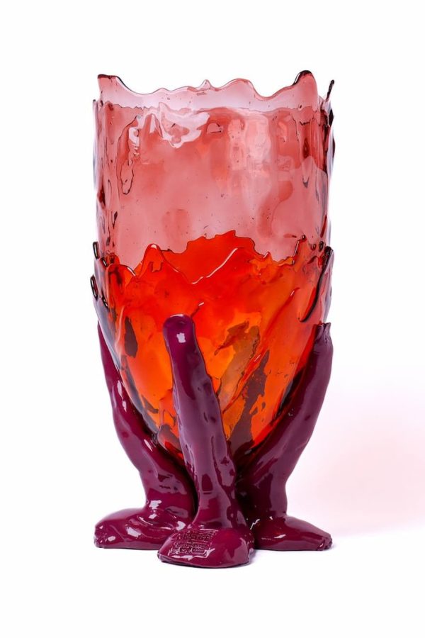 Corsi Clear Vase Extra Colour Clear Pink, Clear Orange, Matt Cherry