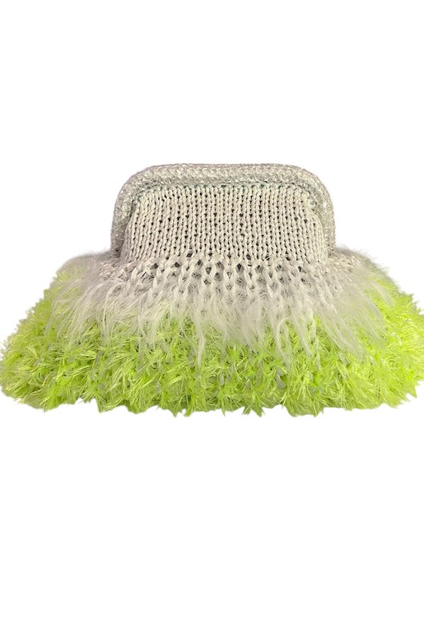 Nadia Dafri Τσάντα Clutch Fluffy Lime