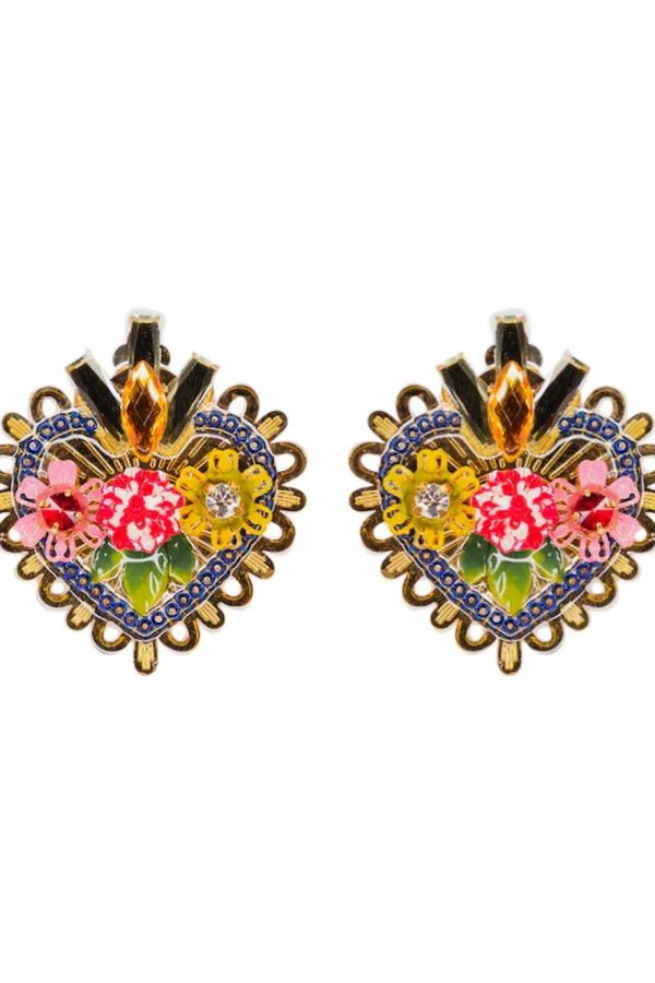 Aimer Gil Earrings Sacred Heart of Flowers