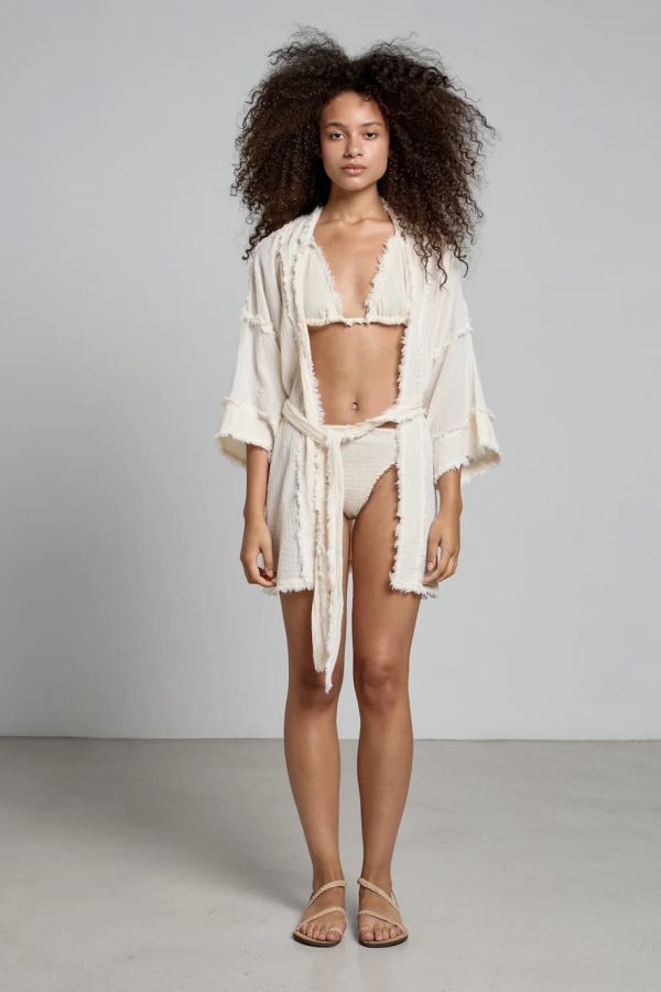 Christian Zen Achilles Mini Kimono Off White