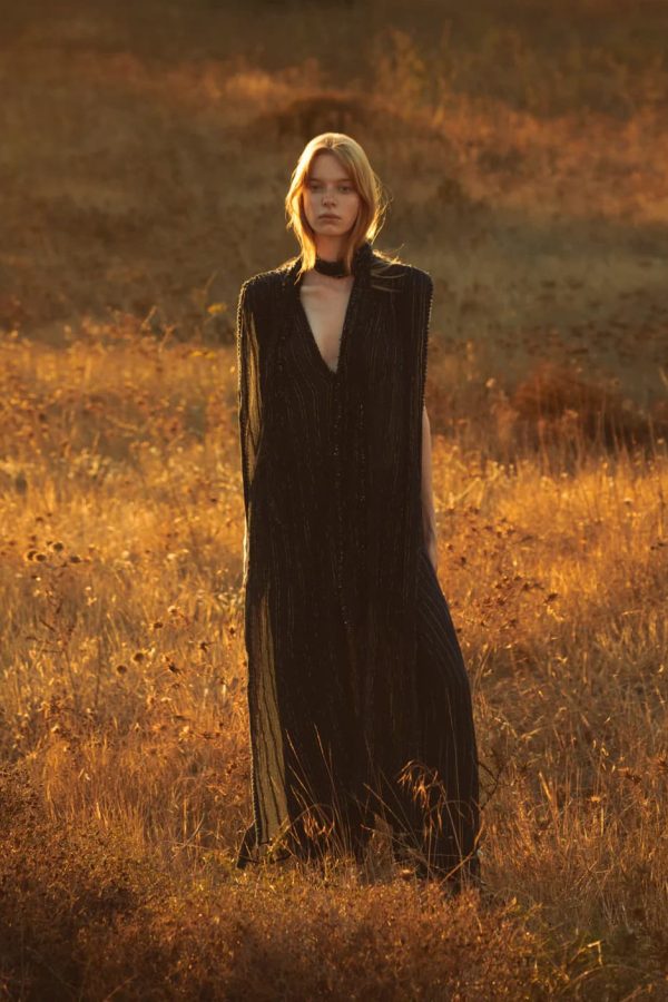 Christian Zen Penelope Maxi Lurex Cover-Up Desert Brown