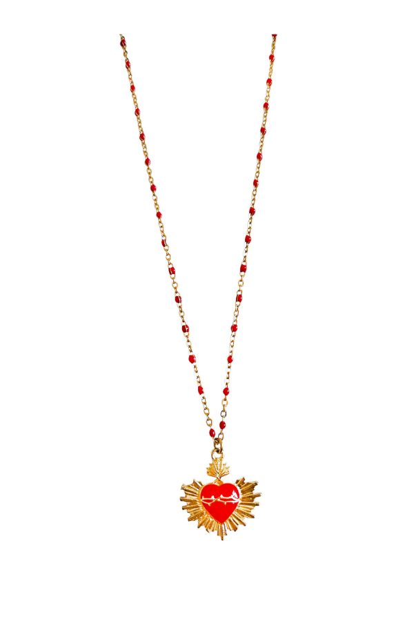 Ifigenia Loukou Necklace Red Heart