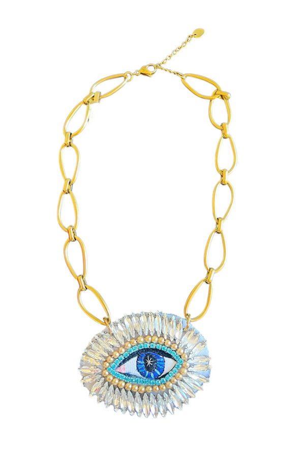 Ifigenia Loukou Silver Eye Necklace
