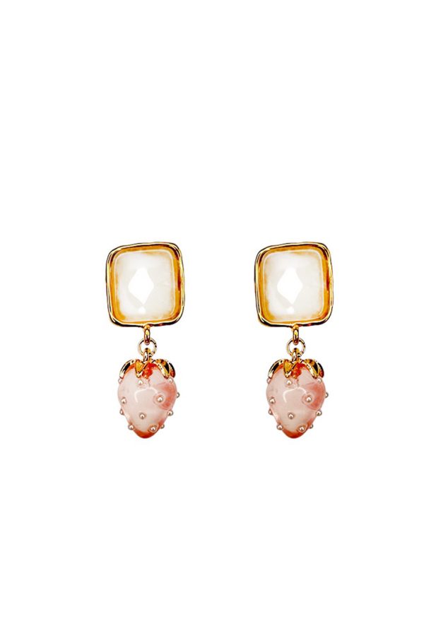 Ifigenia Loukou Strawberry Pink Earrings