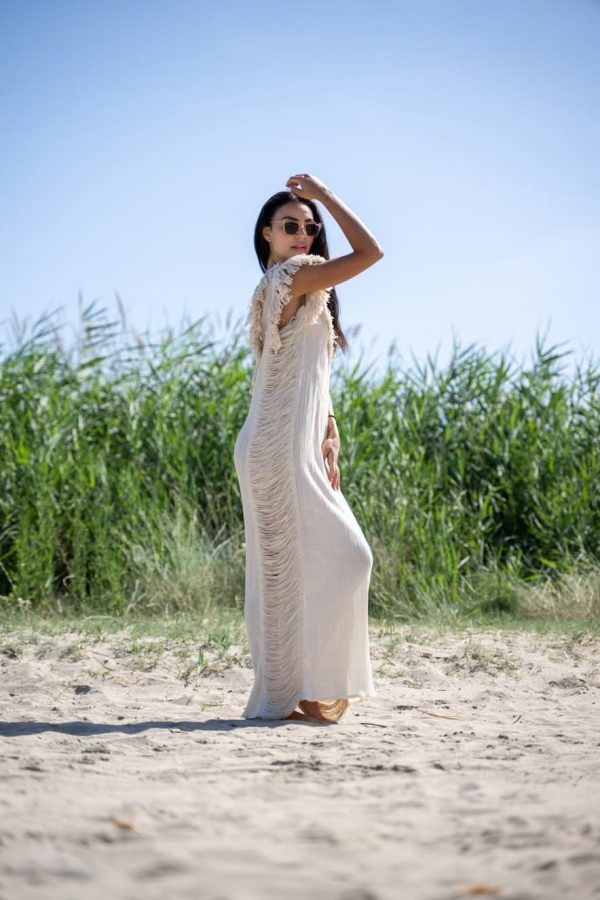 Kallisto's & Nymphs Dress with Fringes and Openings on The Side