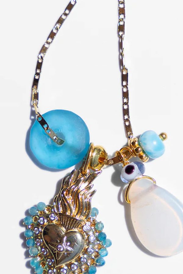 Katerina Psoma Amore Blue Charm Necklace