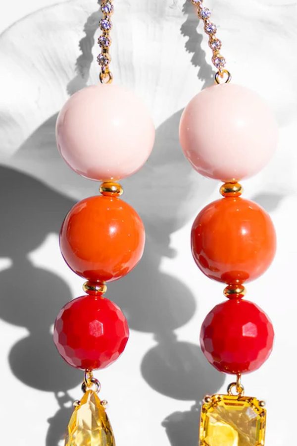 Katerina Psoma Valeria Coral Dangle Earrings