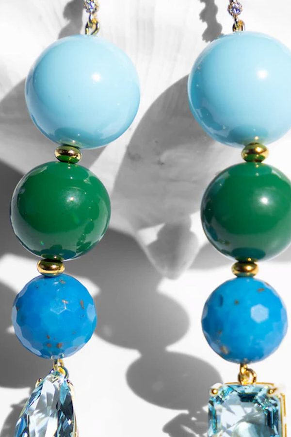 Katerina Psoma Valeria Turquoise Dangle Earrings