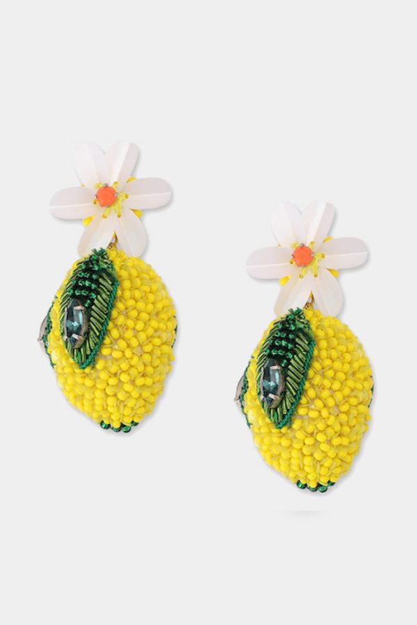 Olivia Dar Lemon Earrings