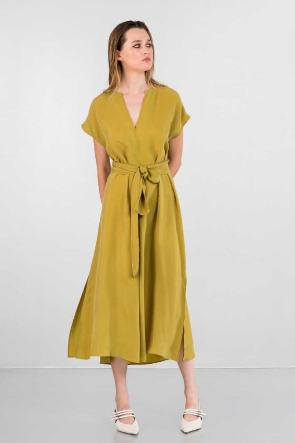 Philosophy Cupro Loose Dress lime