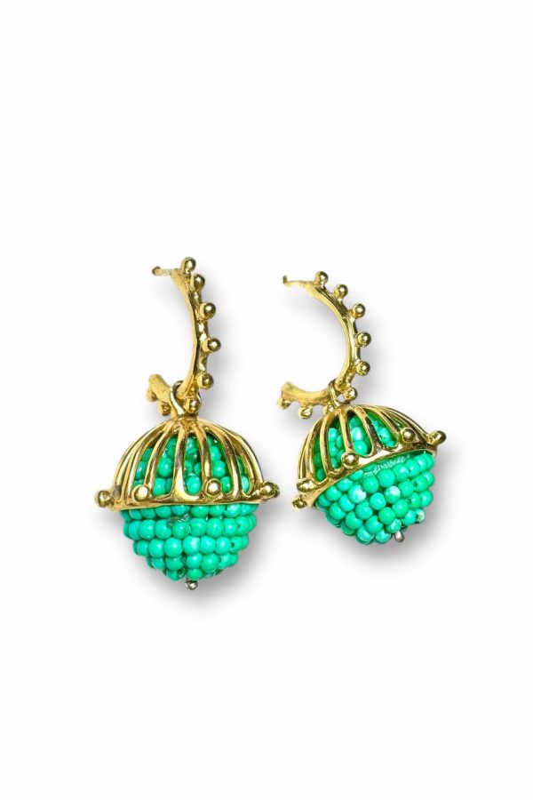 Tonia Makri Earrings Chrusoprase