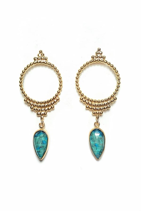 Tonia Makri Earrings Chrysocolla Quartz