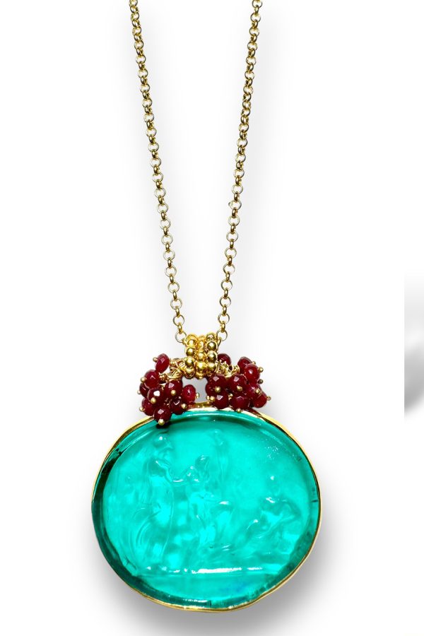 Tonia Makri Necklace Venetian Glass Corundinm