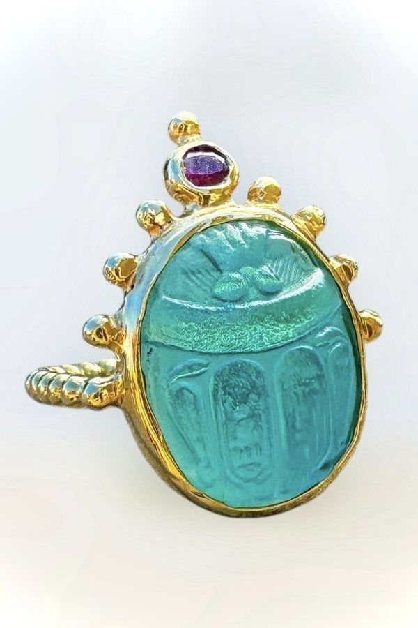 Tonia Makri Ring Venetian Glass Ryby