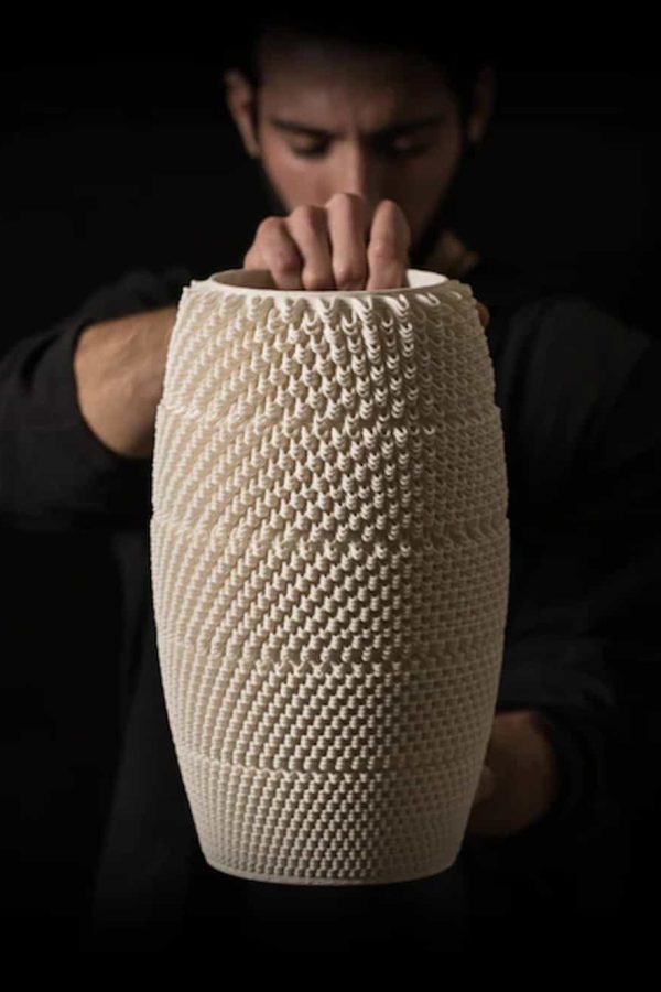 Binary Ceramics Dash Vase W 22 X L 22 X H 35