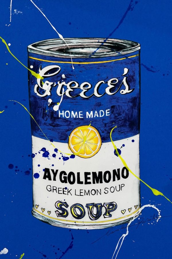 Carolina Rovithi Aygolemono Blue 60cm X 44cm