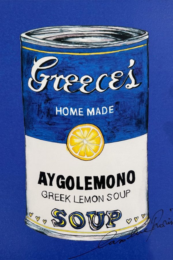 Carolina Rovithi Aygolemono Blue Small 21,5cm X 21,5cm