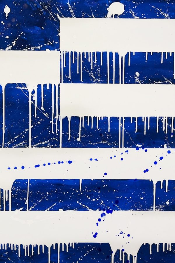 Carolina Rovithi Crying Greek Flag 60cm X 44cm
