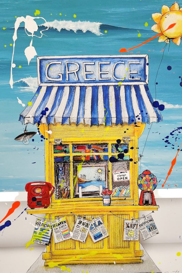 Carolina Rovithi Kiosk Of Greece 60cm X 44cm