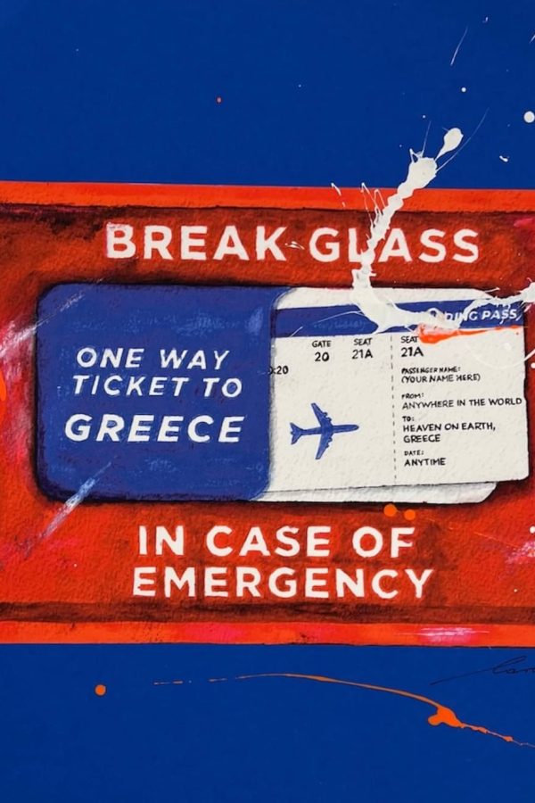 Carolina Rovithi One way Ticket To Greece 60cm X 44cm