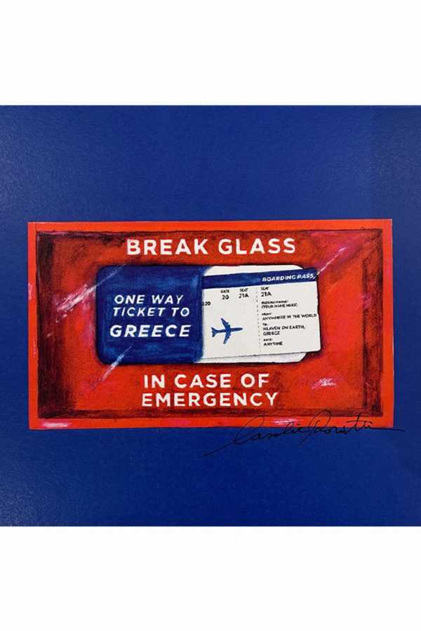 Carolina Rovithi One way Ticket To Greece Small 21,5cm X 21,5cm