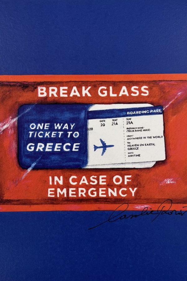 Carolina Rovithi One way Ticket To Greece Small 21,5cm X 21,5cm