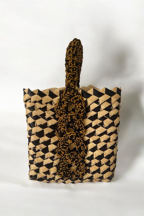 Catarina Mina Petit Tiê Bag Natural Black