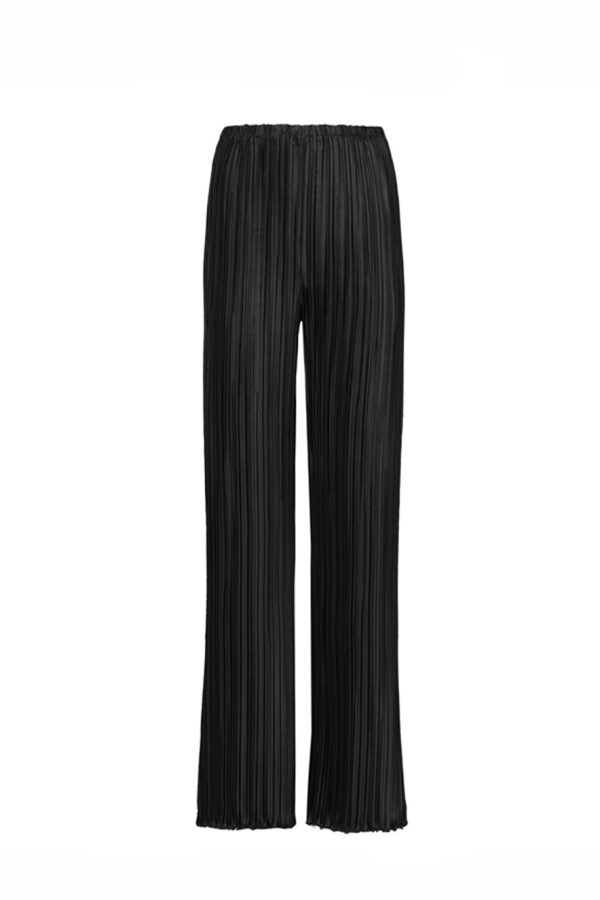Daphne Valente Iris Pleated Trousers Black