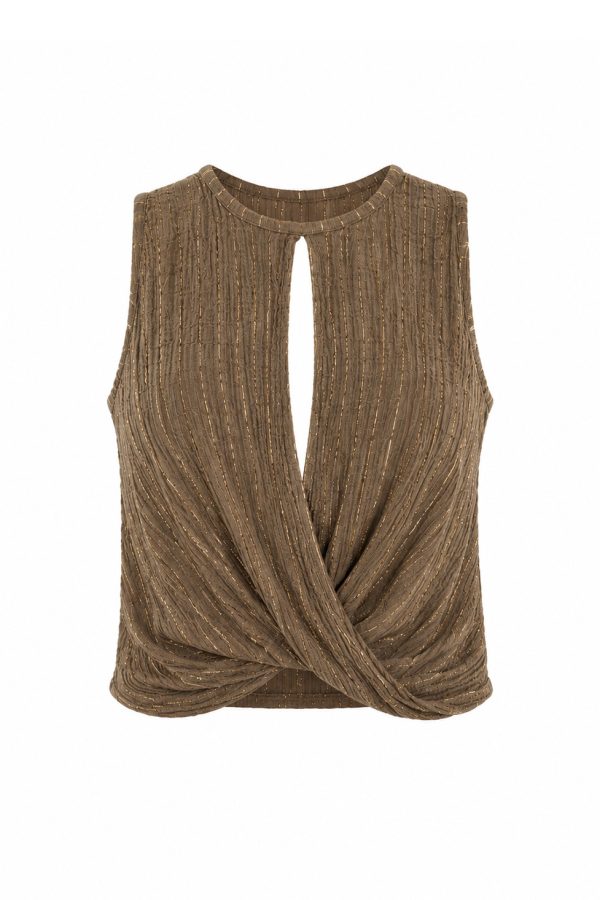 D'Artemide Ianthe Top Lurex Mocha