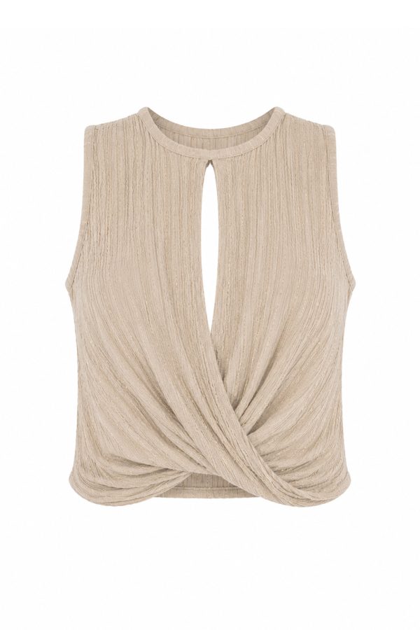 D'Artemide Ianthe Top Lurex Sand