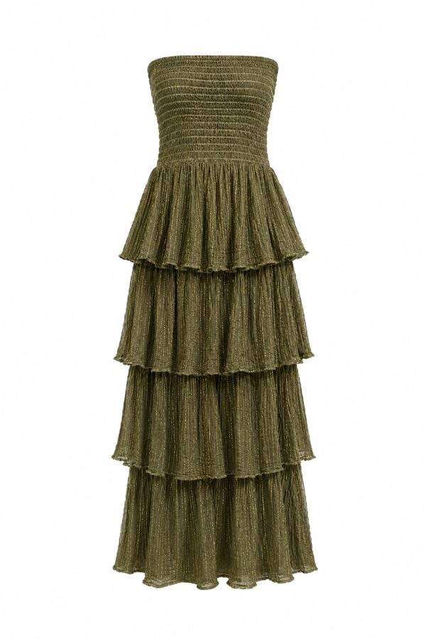D'Artemide Maxi Dress Medusa Khaki