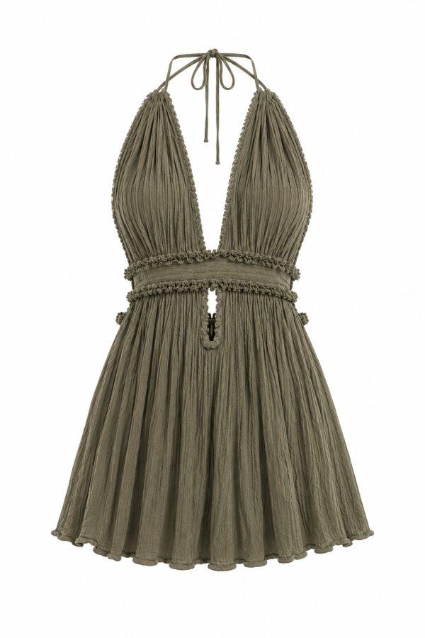 D'Artemide Mini Dress Calypso Khaki