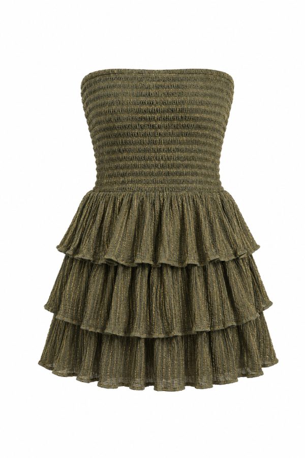 D'artemide Mini Dress Medusa Khaki