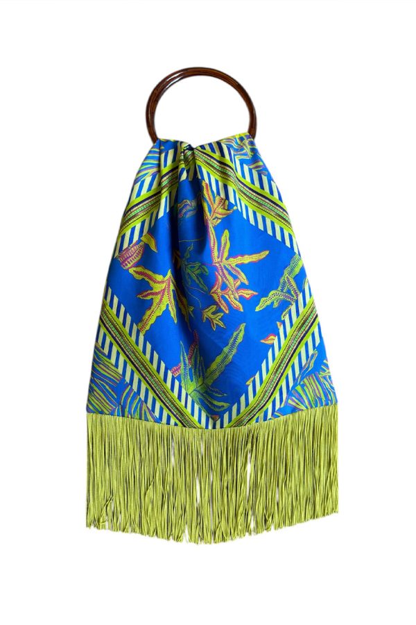 Eleni Malami Large Silk Bag Blue