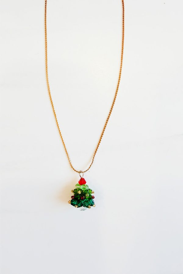 Ifigenia Loukou Christmas Tree Necklace Small Green