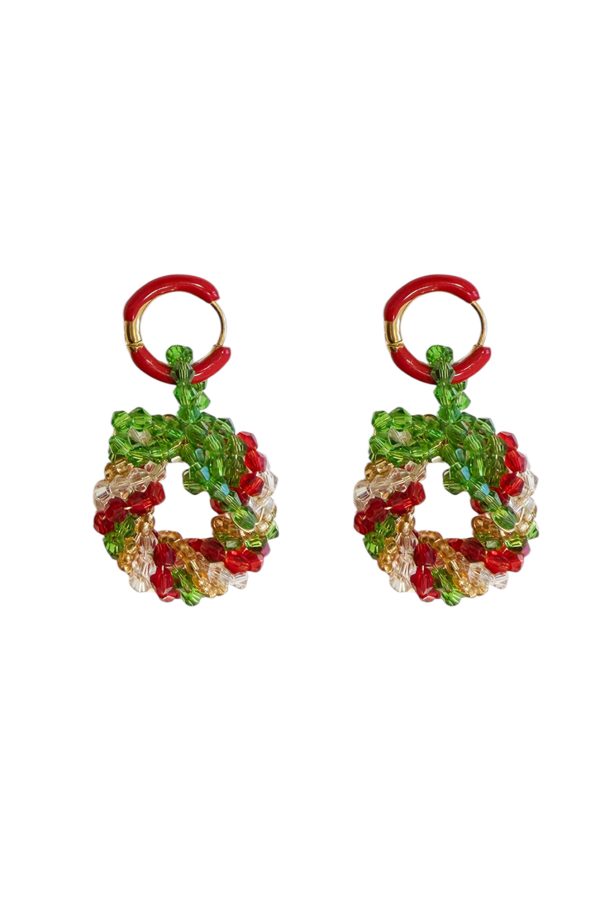 Ifigenia Loukou Christmas Wreath Earrings