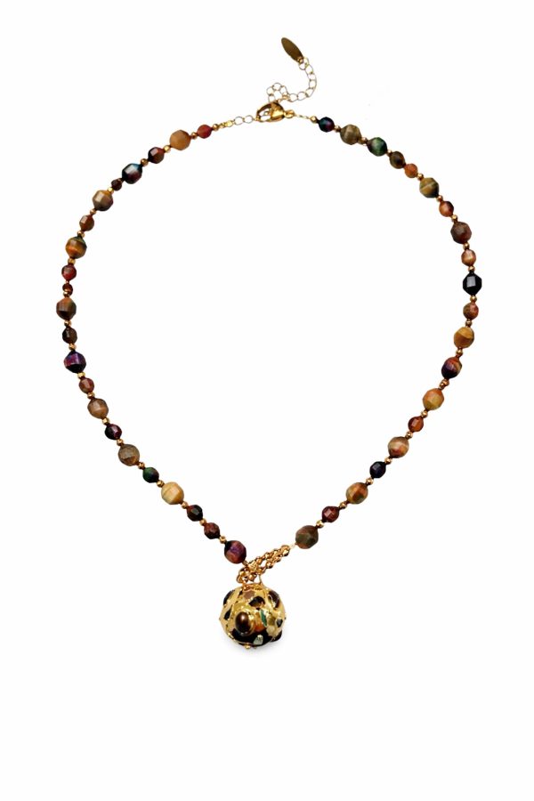 Ifigenia Loukou Necklace Cateye With a Golden Ball
