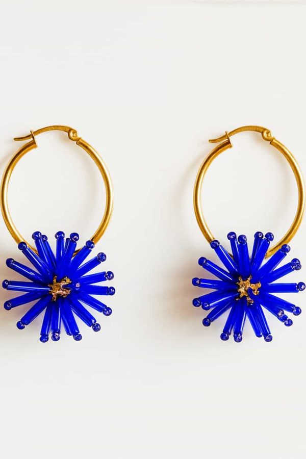 Ifigenia Loukou Earrings Dantelion Blue
