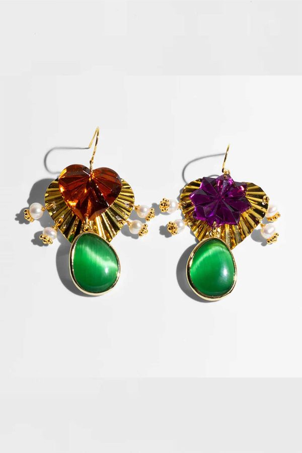 Katerina Psoma Amore Earrings with Pearls