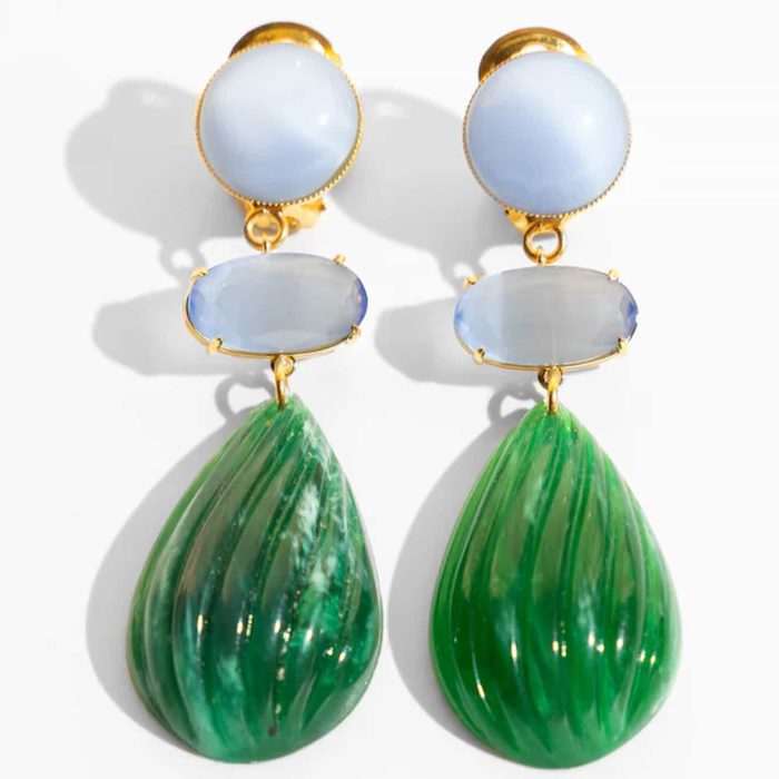 katerina psoma memphis green drop earrings1