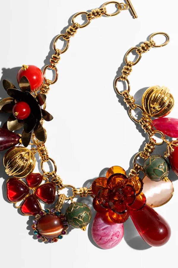 Katerina Psoma Olivia Red Flower Short Necklace