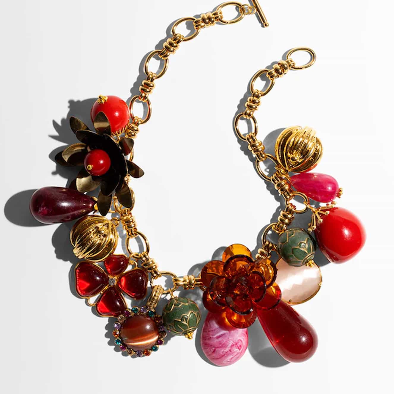 Katerina Psoma Olivia Red Flower Short Necklace