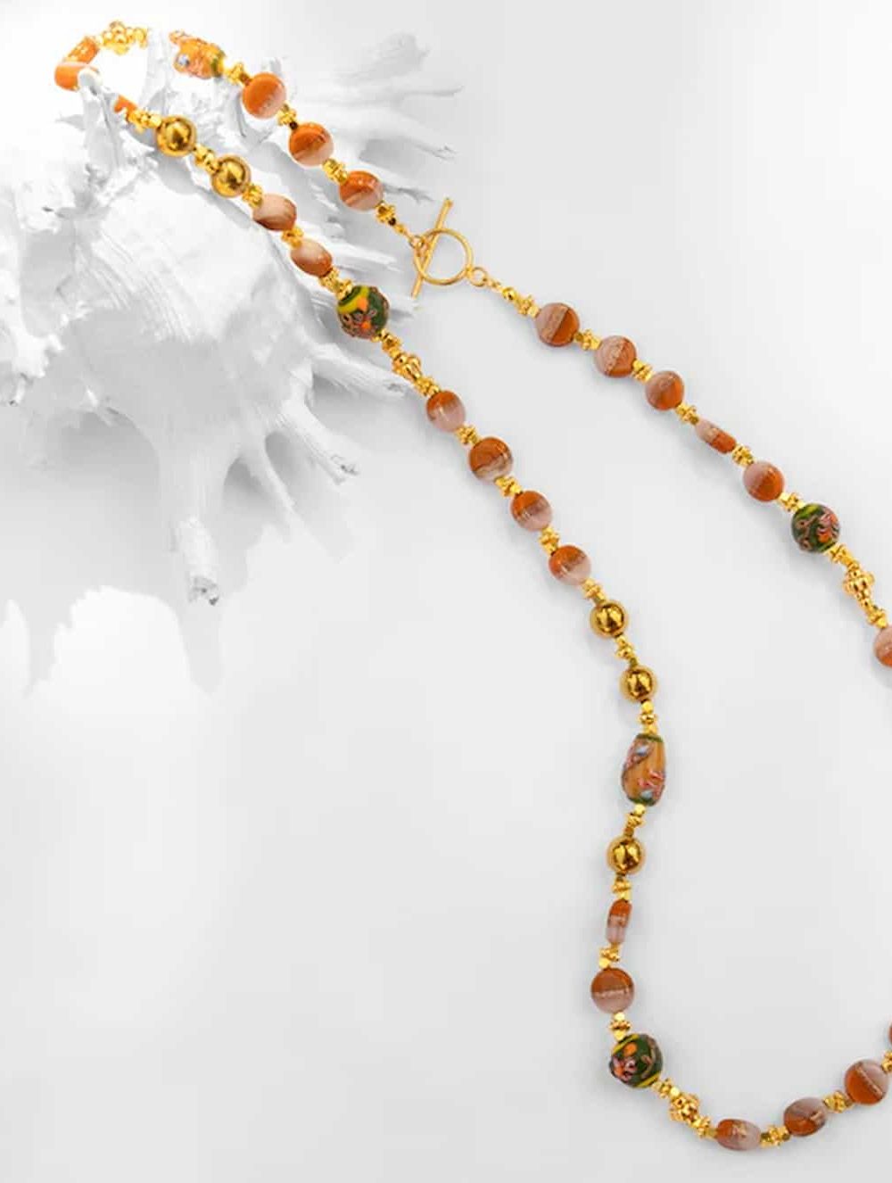 katerina psoma rosalba coral long necklace1