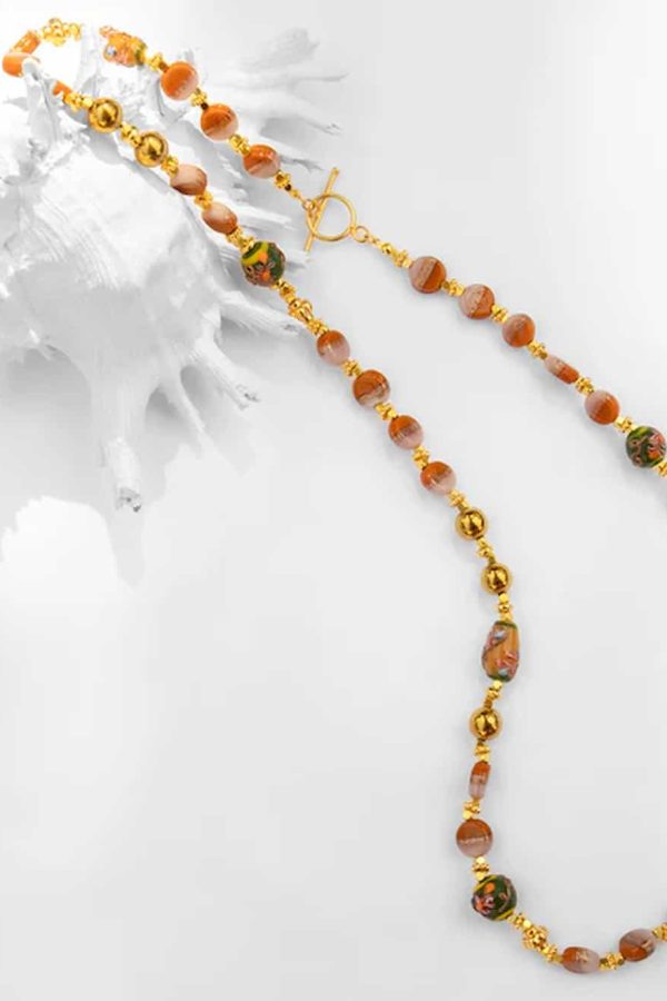 Katerina Psoma Rosalba Coral Long Necklace