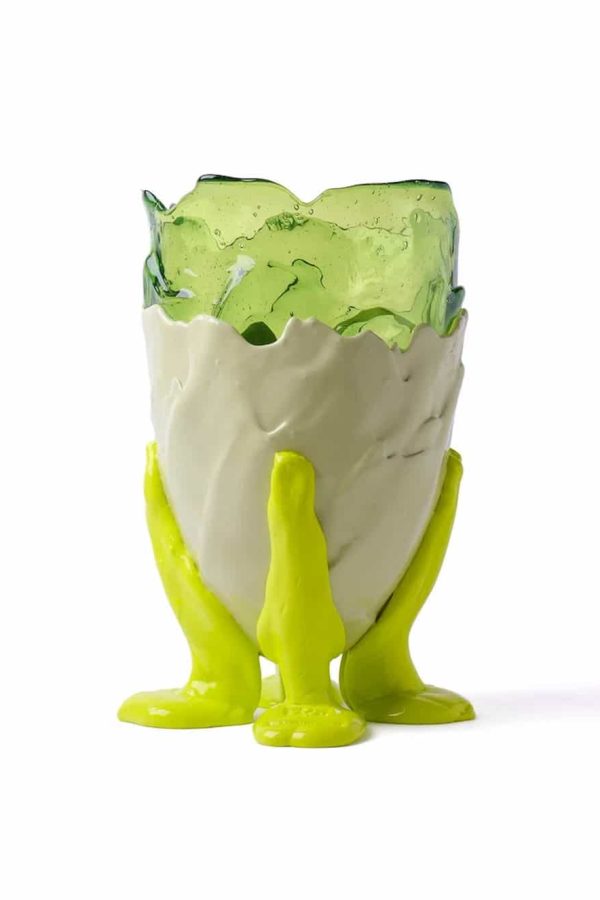 Corsi Clear Vase Extra Colour Clear Bottle Green Olive Fluo Yellow