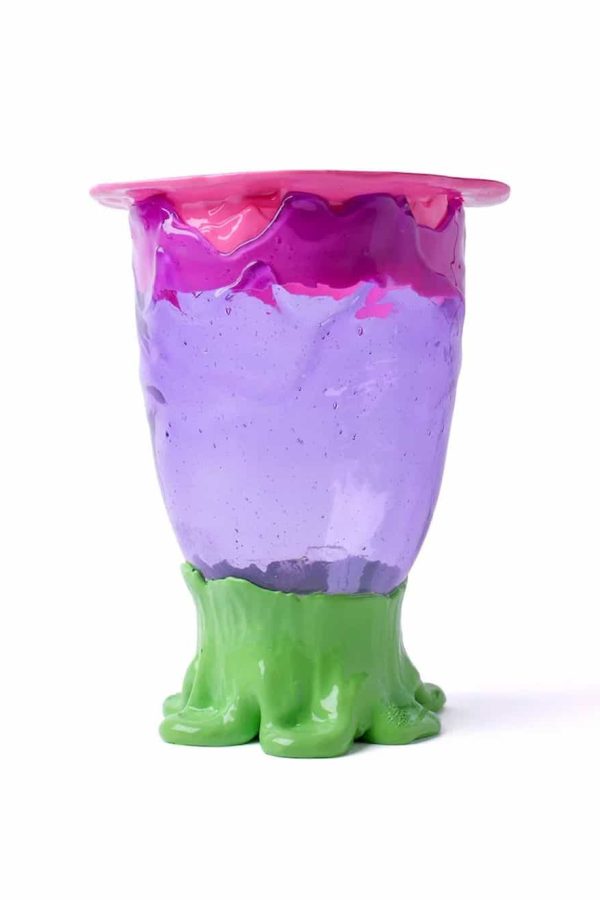 Corsi Flower Vase  Pink Clear Lilac Apple